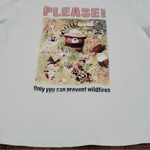 Retro Style Smokey the Bear T-Shirt Tee Size XS